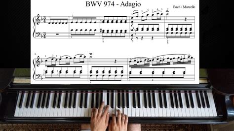 Bachmarcello Adagio From Concerto In D Minor Bwv 974 Piano Tutorial Youtube