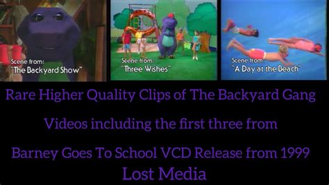 Rare Higher Quality Clips Of Barney And The Backyard Gang Videos Lost