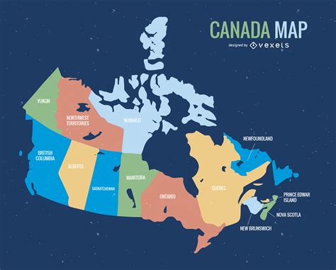 Mapa De Canada Vector Descargar Vector
