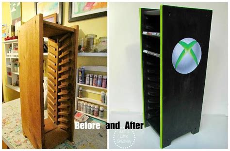 Just A Little Creativity Xbox Game Storage Tower Before And After