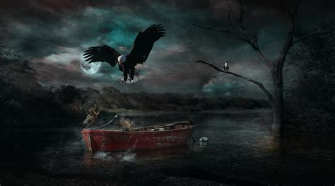 Fotoğraf Doğa Tekne Karanlık Fantezi Ekran Görüntüsü Kurgusal