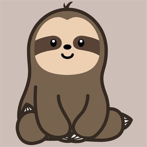 Cute Sloth Cute Baby Sloths Cute Cartoon Drawings Cute Animal Drawings