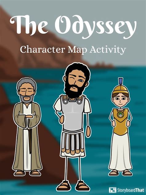 The Odyssey Character Map Activity Is Shown With Three People Standing