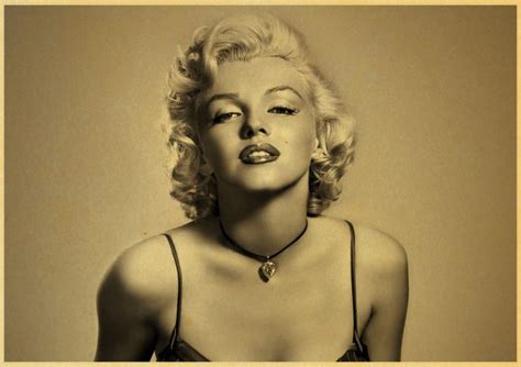 Marilyn Monroe Vintage Kraft Paper Poster Iconic Actress Wall Sticker