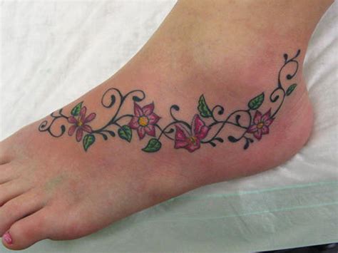 Blooming flower tattoos make some of the great foot tattoo designs for girls. CR Tattoos Design: Small foot tattoos for girls