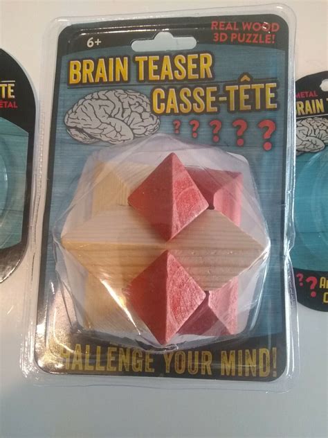 Brain Teaser Casse Tete Mind Challenging 3d Wooden Puzzle New With