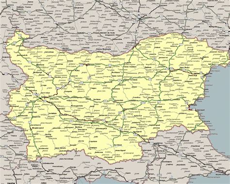Road Map Of Bulgaria Bulgaria Europe Mapslex World Maps