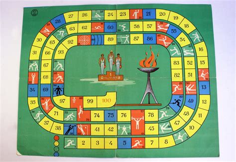 Vintage Board Game Olympic Games Vintage Sport Dice Game