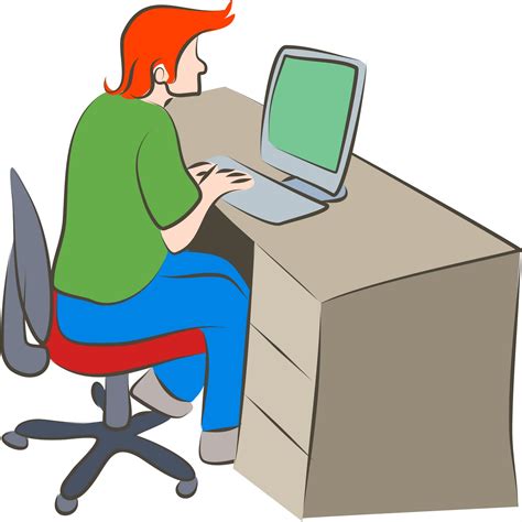 Man On Computer Clipart Clip Art Library