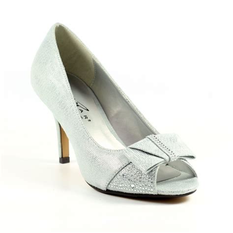 Mira Silver Peep Toe Court Shoe Shoes And Matching Bags From Lunar Shoes Uk