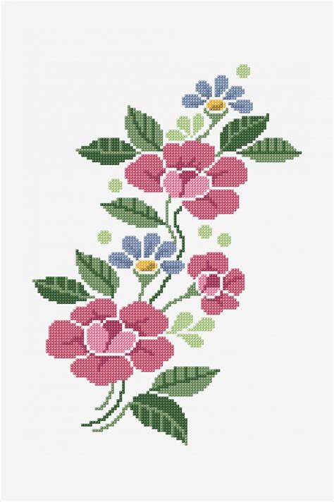 Maybe you would like to learn more about one of these? Vintage Pink Flowers - pattern - Free Cross Stitch ...