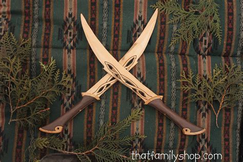 Tauriels Blades Wood Replica Dagger Knives Sword Lotr Hobbit
