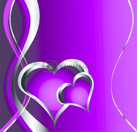 A Purple Hearts Valentines Day Background By Mhprice Vectors