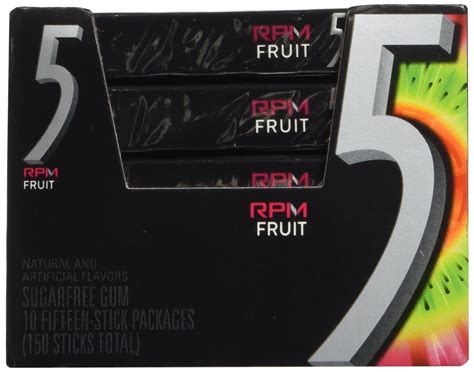 Wrigleys 5 Gum Rpm Fruit 10 Ct Box 15 Sticks Per Pack Buy Online