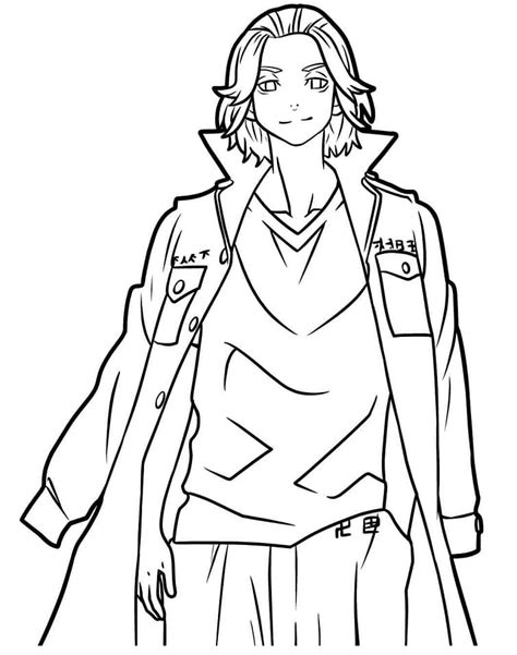 Manjiro Sano From Tokyo Revengers Coloring Page Free Printable