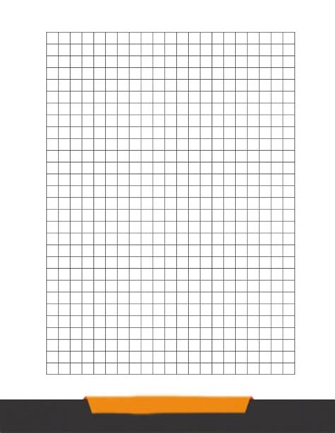 A Graph Paper With An Orange Border On It