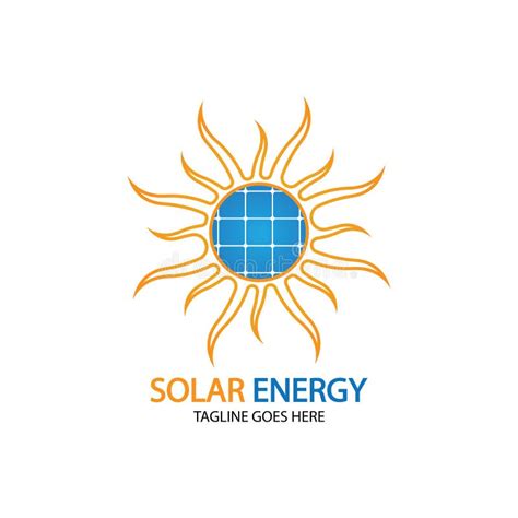 Sun Solar Energy Logo Design Template Solar Tech Logo Designsv Stock