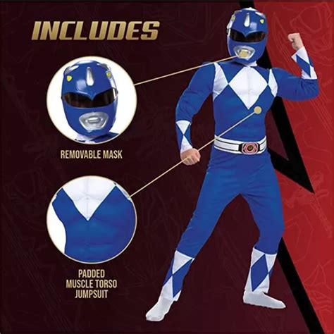 Disfraz De Power Rangers Ranger Azul Para Niños Envio Gratis En Venta
