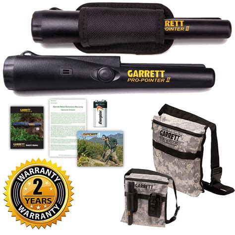 Garrett Pro Pointer And Camo Canvas Metal Detecting Finds Recovery Bag