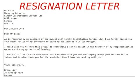 20 Photos Luxury Letter Of Resignation Template Word