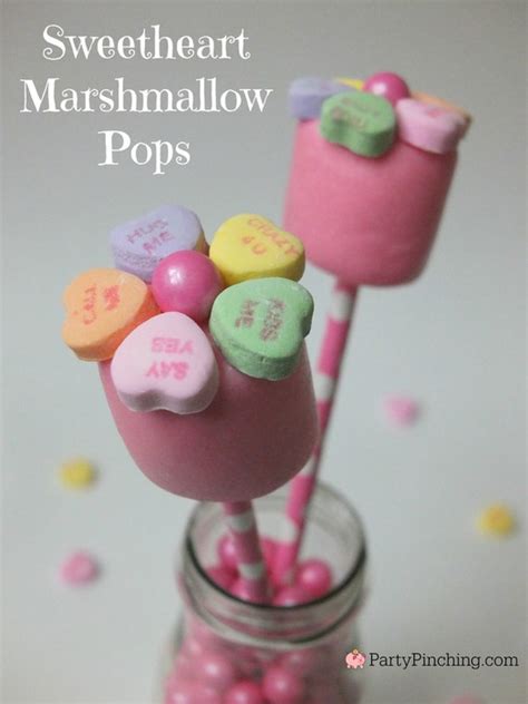 Valentines Day Heart Sweetheart Conversation Heart Marshmallow Pops