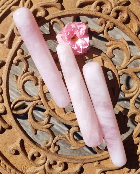 Rose Quartz Crystal Massage Wand Crystal Yoni Stone Gemstone Magic