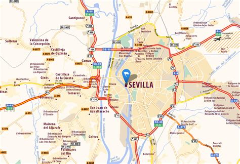 Sevilla Map And Sevilla Satellite Image