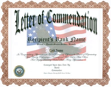 Why send an appreciation letter. Letter Of Commendation Display Recognition
