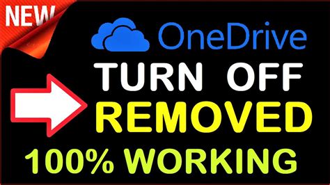How To Remove Onedrive From Windows Completely Youtube