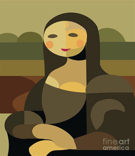 Mona Lisa Geometric Style Digital Art By Kartick Dutta Pixels