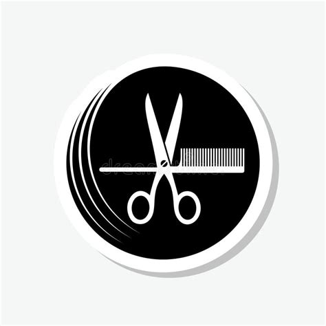 Scissor And Comb Icon Vector Isolated On White Background Stock Vector