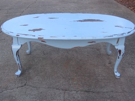 The shape of the coffee table in the interior there are square, rectangular, oval. A New Leaf Furniture: Blue Distressed Coffee Table - Sold!