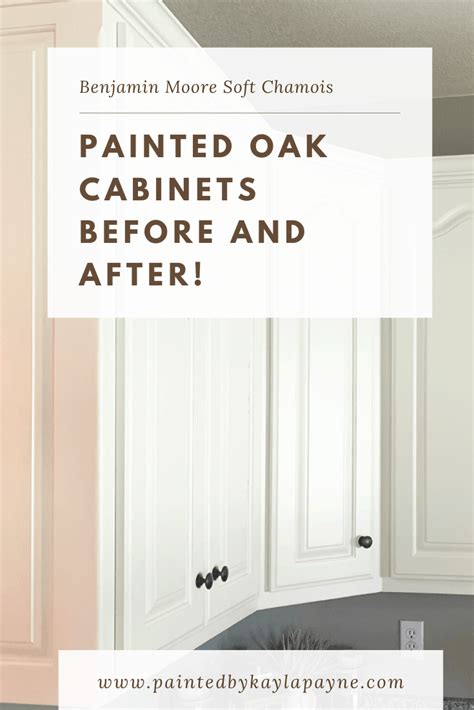 See more ideas about oak cabinets, kitchen redo, kitchen remodel. Painted-Oak-Cabinets-Before-and-After - Painted by Kayla Payne
