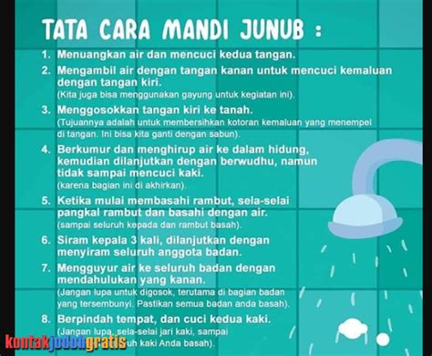 ️ Tata Cara Mandi Wajib Atau Junub