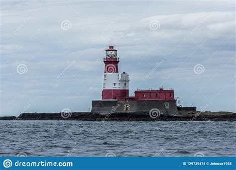 Longstone Lighthouse Farne Islands Northumberland England Uk Stock
