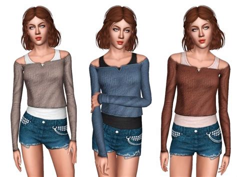 Double Top For Tf Sims 3 Cc Clothes Sims 3 Mods Sims 3 Cc Finds