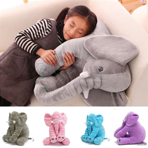 Baby Childrenkids Soft Plush Elephant Sleep Pillow Kids Lumbar Cushion
