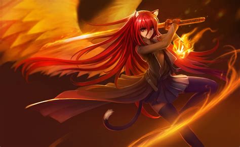 Anime eyes stock png images. Wallpaper : illustration, nekomimi, anime, animal ears, wings, manga, fire, katana, dragon ...
