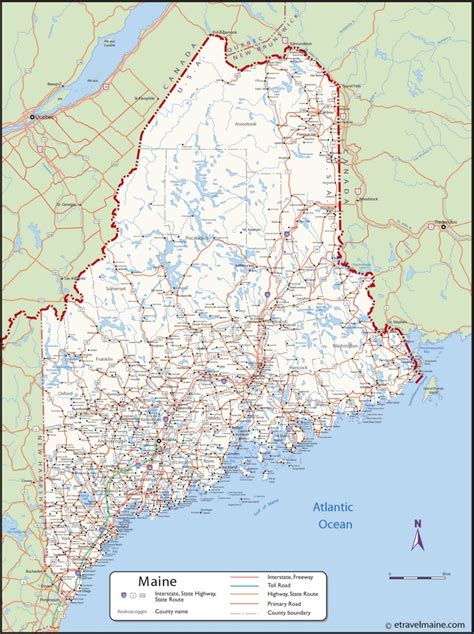 Large Detailed Map Of Maine With Cities And Towns Ontheworldmap Com