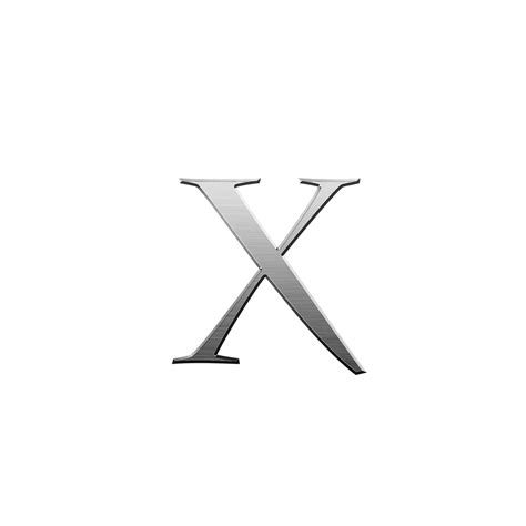 Letter X Alphabet Metallic Png Picpng