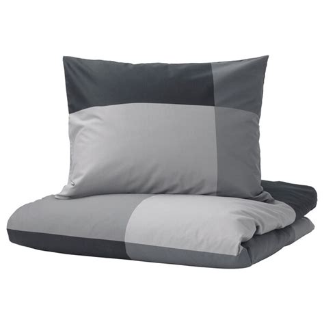 2 pillowcases 60x60 2 pillowcases 50x80. BRUNKRISSLA Copripiumino e 2 federe, nero, 240x220/50x60 ...