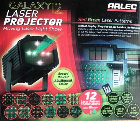 Arlec Galaxy 2 in 1 LED Projector Laser Party Light 12 Laser Pattern L