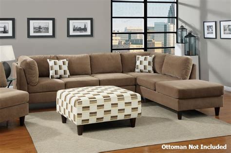 Poundex F7409 Tan Sectional Sofa In Los Angeles Ca Furniture