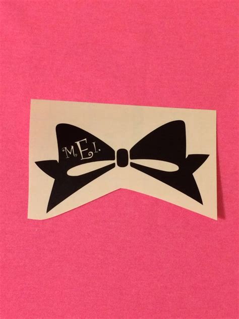 Items Similar To Monogrammed Bow Vinyl Decal With Monogram On Etsy