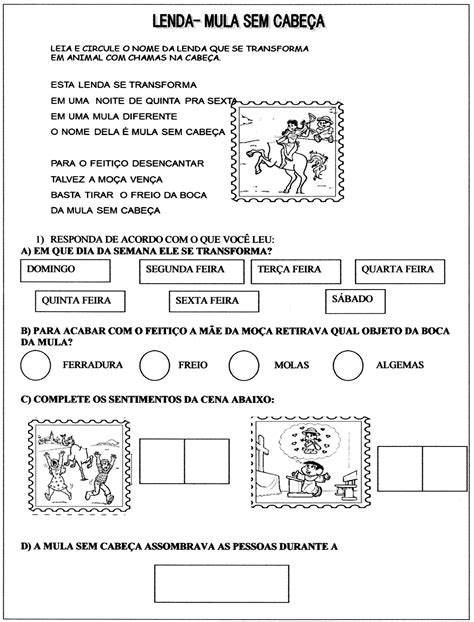 Atividades Mula Sem Cabeça