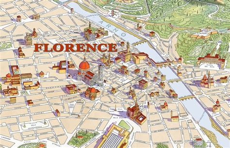Map Of Florence With Major Places Sights Top10 This