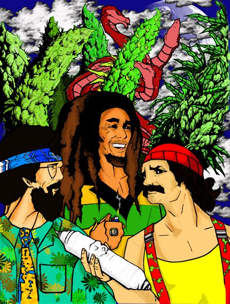Cheech and chong live in a decrepit old house and drive their neighbour crazy with their loud music, weed smoking and then chong meets cheech's texan cousin red and things kick up a notch. cheech and chong meet marley by scav69gr on DeviantArt