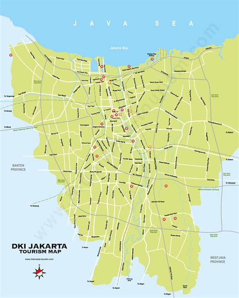 Jakarta Map Peta Jakarta Djakarta Map