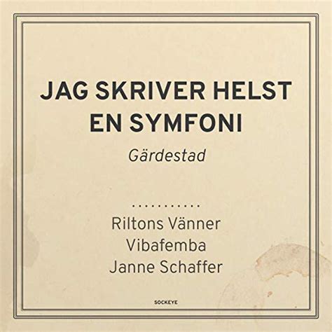 Amazon Music Riltons Vänner Vibafemba And Janne Schafferのjag Skriver