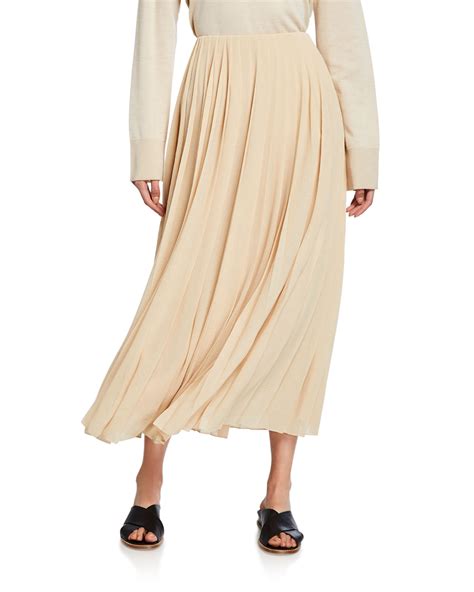 The Row Sulu Pleated Midi Skirt Neiman Marcus
